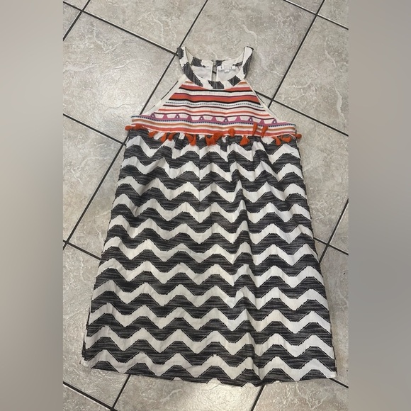 THML Stylish Black and White Chevron women’s Dress Size Small - Picture 1 of 5